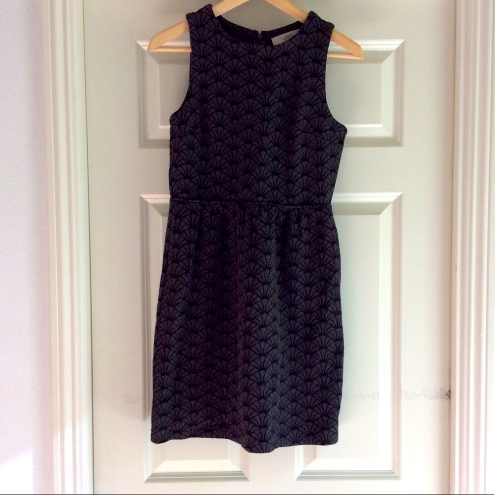 Sleeveless dark gray patterned Loft dress